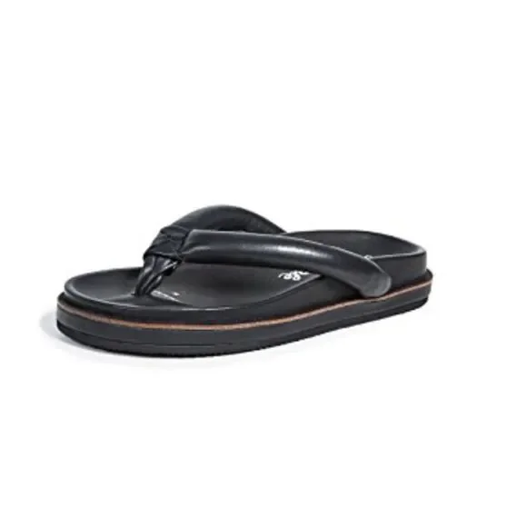 NWT Free People Lena Footbed Sandals In Black